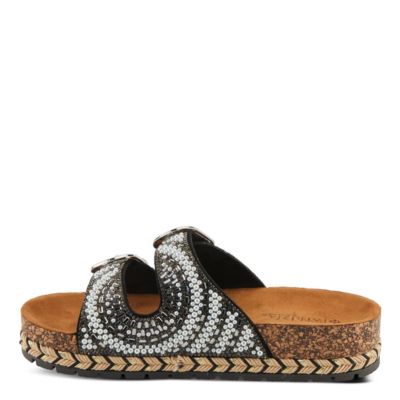 Women's PEARLINE Pearl & Crystal Beaded Slide Wedge Sandals