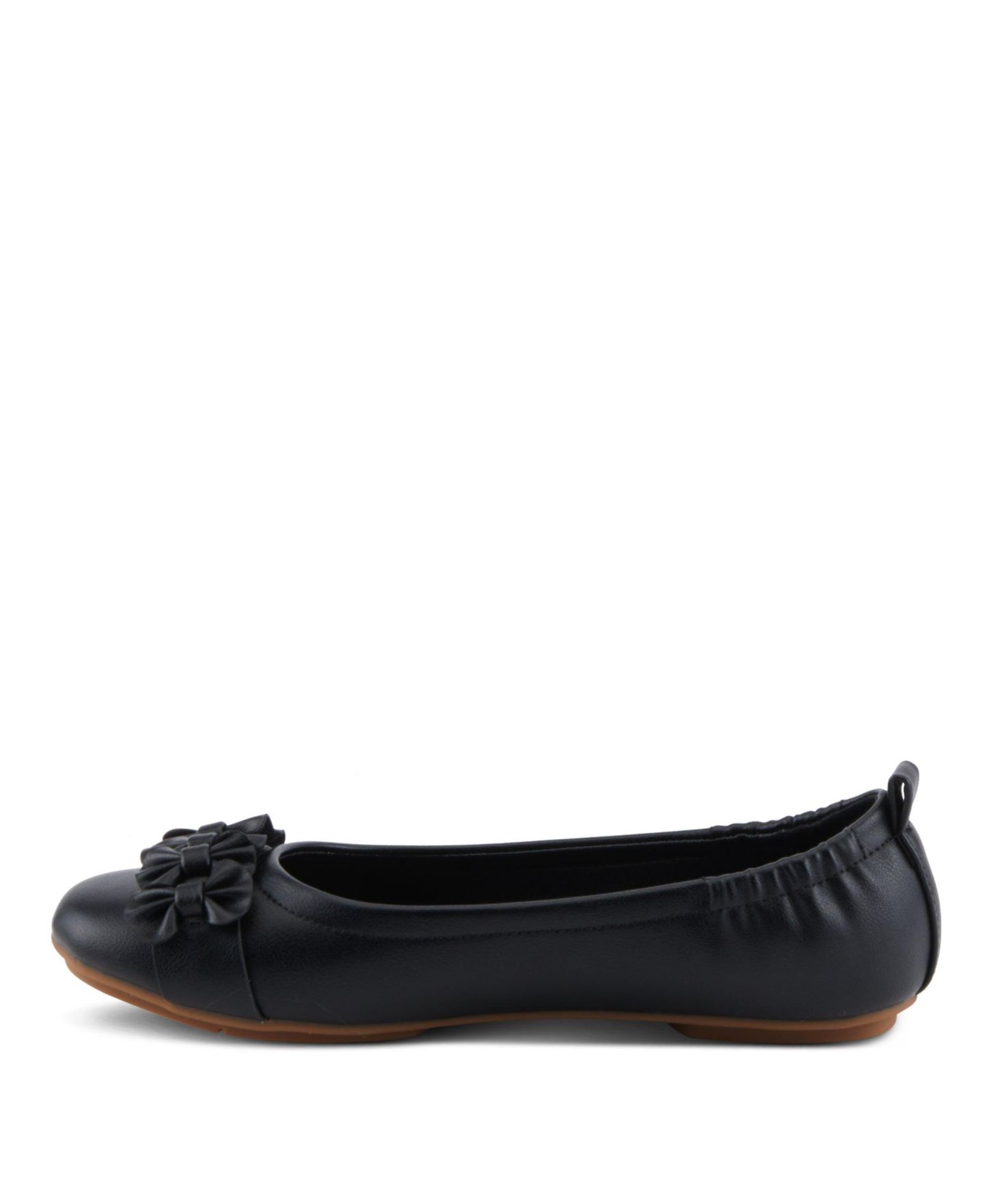 Женские балетки Patrizia Bow Detail and Scrunch Back Ballay Ballet Flats, цвет: Чёрный — фото 2