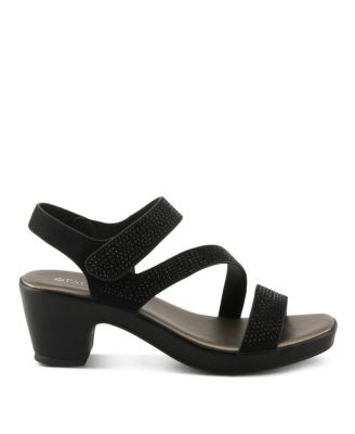 Women's YADIEL Crystal Strap Low Block Heel Sandals