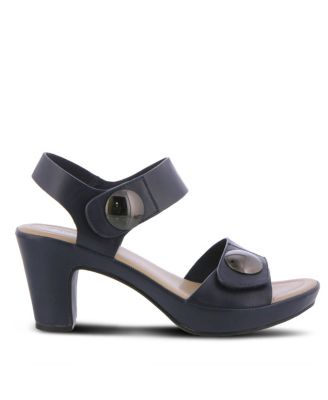 Women's DADE Metallic Button Platform Sandals with Adjustable Straps