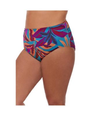 Women's Plantopia Shirred High Waist Swim Bottom