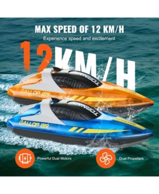 2.4GHz RC Racing Boat Set with LED Lights, Waterproof Design and Extra Batteries