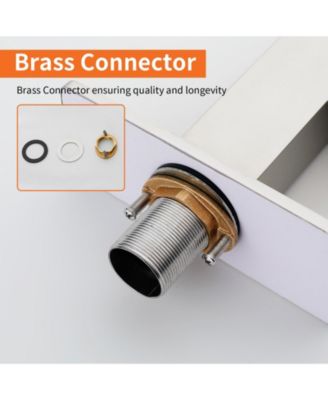 Single-Handle Waterfall Bathroom Sink Faucet in Lead-Free 304 Stainless Steel with Hot/Cold Water Function