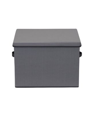 Tall Wine and Bottle Storage Chest, Gray