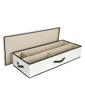 Gift Wrap Organizer with Lid, Natural and Brown
