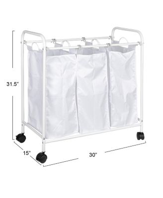 Rolling Triple Laundry Sorter