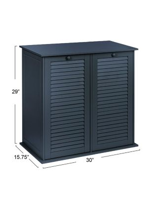 Tilt-out Cabinet Laundry Sorter with Shutter Front, Navy