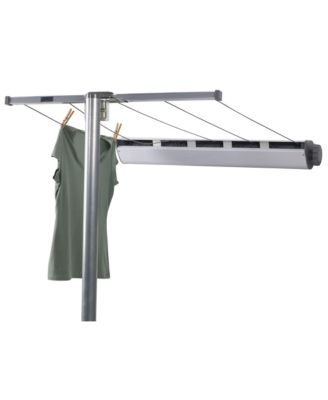 3-Piece Clothesline Post Designed for the Household Essential 15 by 7-Inch Retractable Dryer