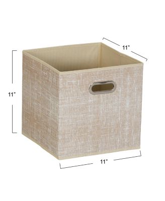 Fabric Storage Bins 6 Piece Set, Tan