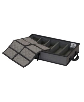 Windowed Flatware Storage Chest, Gray