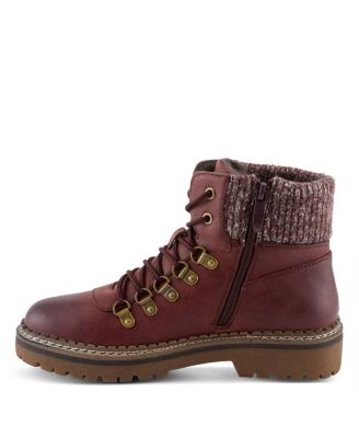 Women's Hiker-Inspired Sweater Collar Lug Sole Boot
