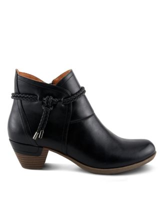 Women’s Stacked Heel Decorative Lace Detail Ankle Booties