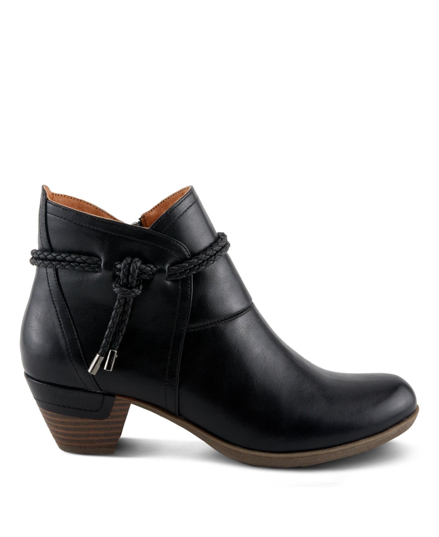 Женские ботинки Patrizia Stacked Heel Decorative Lace Detail Ankle Booties, цвет: Чёрный — фото 5
