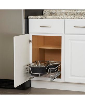 Glidez 14.5" W Chrome-Plated Steel Pull-Out Storage Organizer.