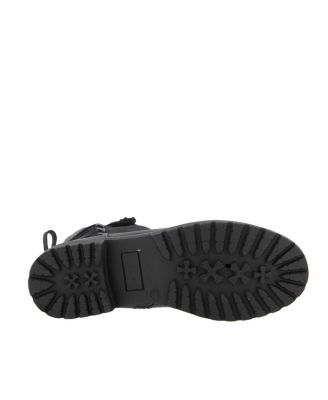 Women s DAWNA Sculpted Heel Booties with Faux Wool Shaft and Back Lace Detail