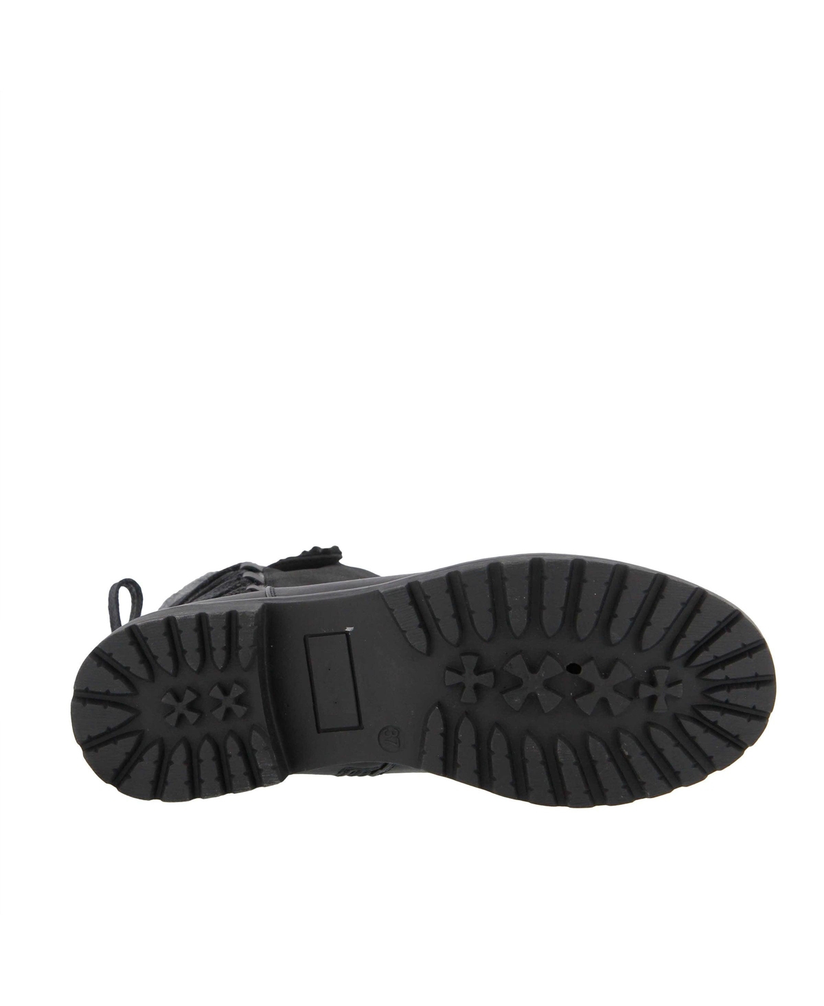 Patrizia Women s Dawna Sculpted Heel Booties with Faux Wool Shaft and Back Lace Detail