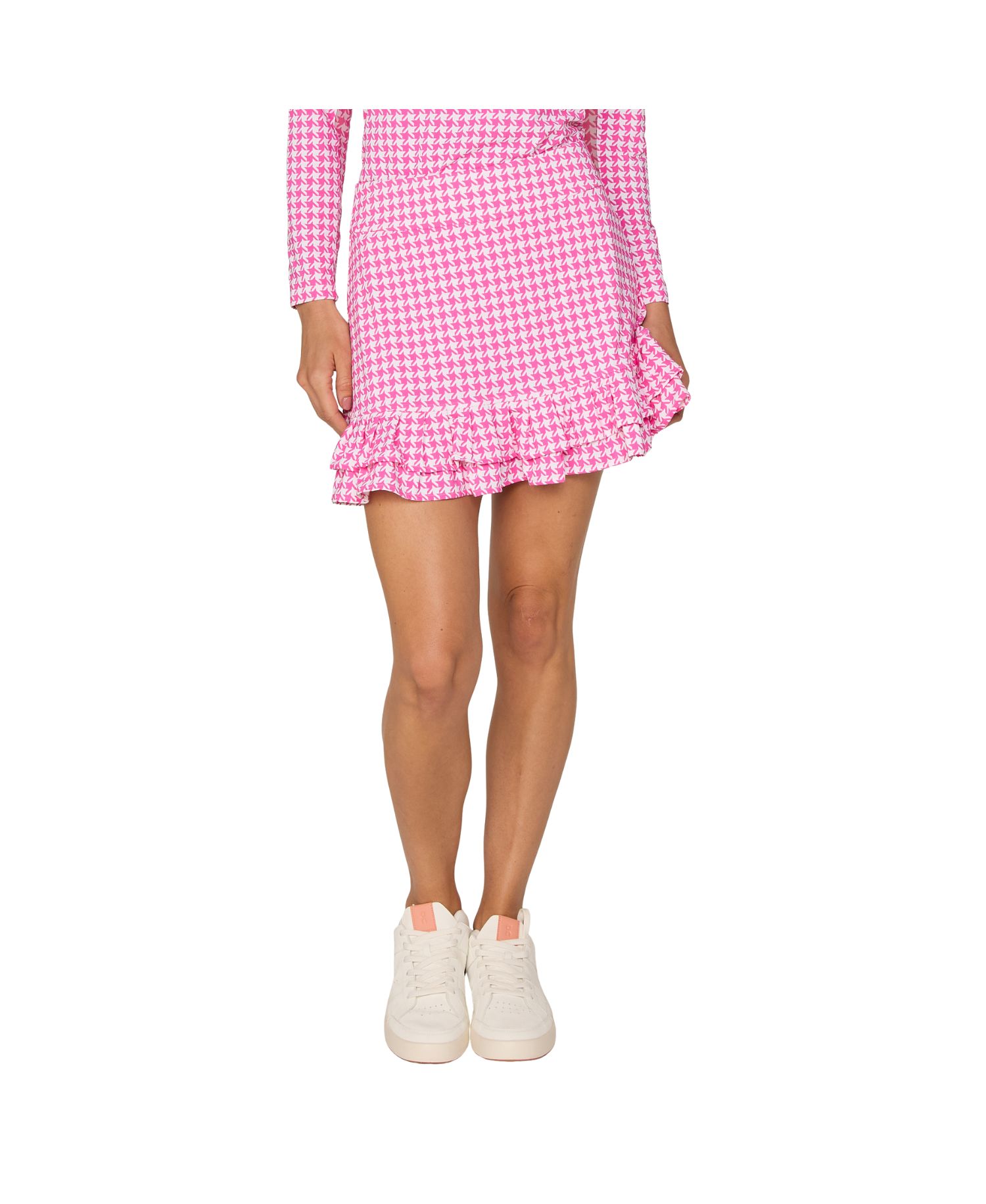 Розовый Houndstooth