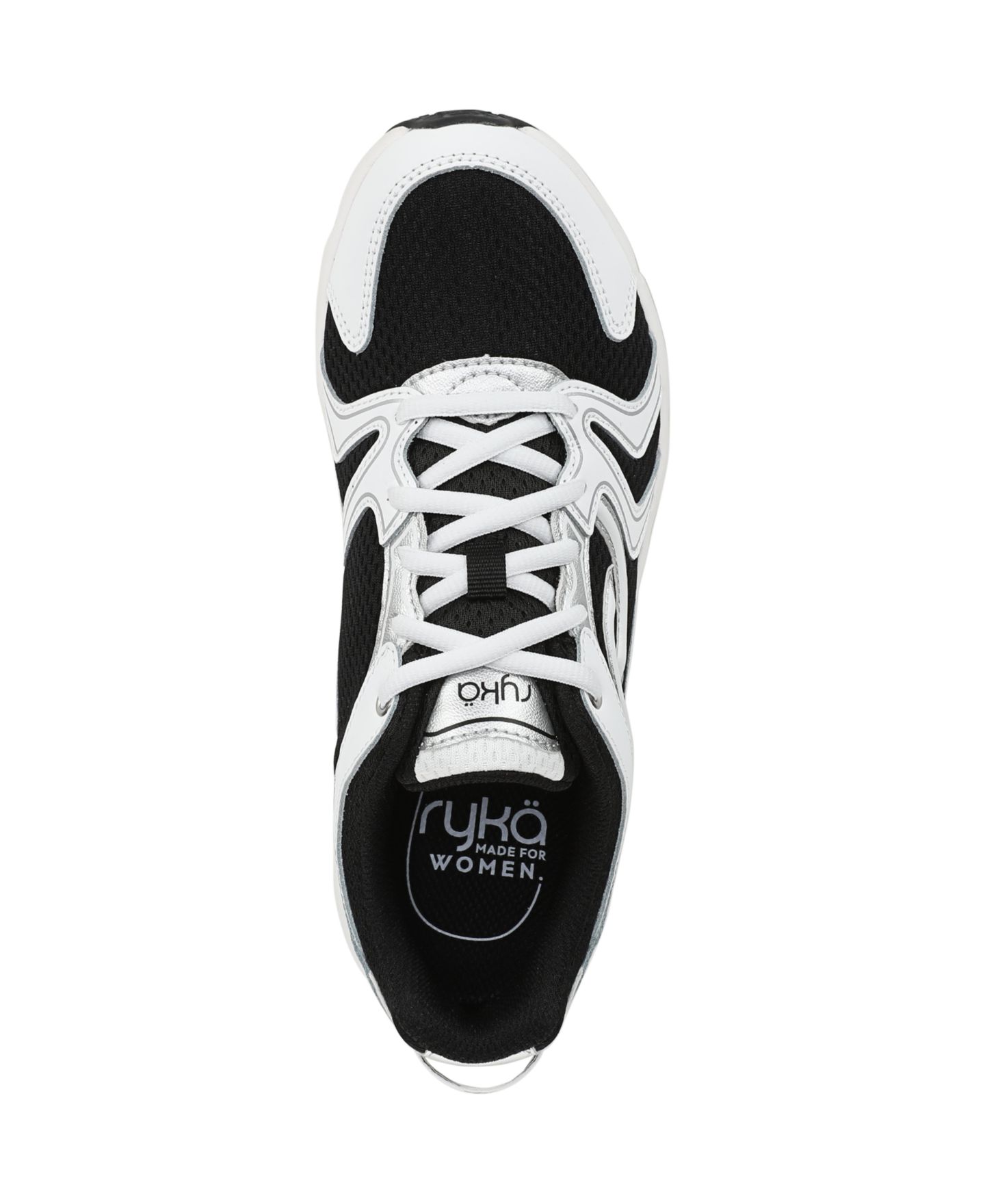 Женские кроссовки Ryka Streamline Round Toe, цвет: Белый / Чёрный кожаный — фото 4