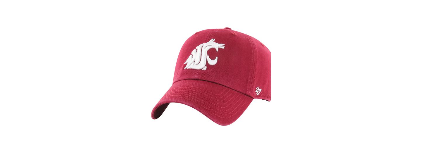 Мужская кепка Top of the World Crimson Washington State Cougars Team Logo Washed Adjustable Hat — фото 1