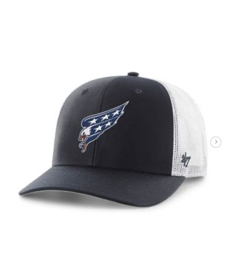 Men's Navy Washington Capitals Screaming Eagle Logo Trucker Adjustable Hat