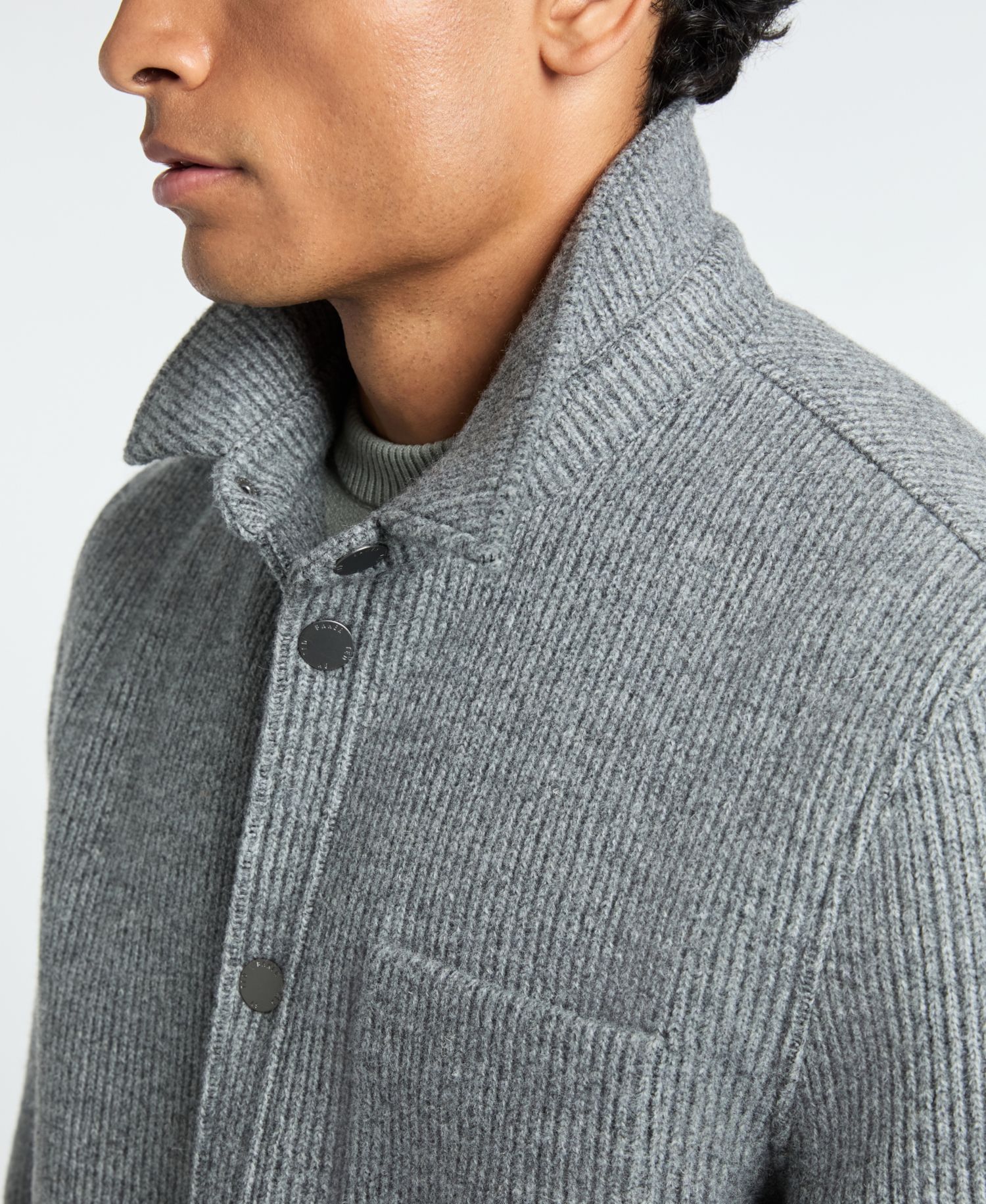 Men's Fully Lined Knit Shirt Jacket