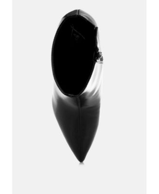 Womens Thymus Snake Print Kitten Heel Boots