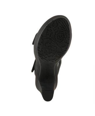 Women's Shine Crystal Strap Platform Heeled Sandals