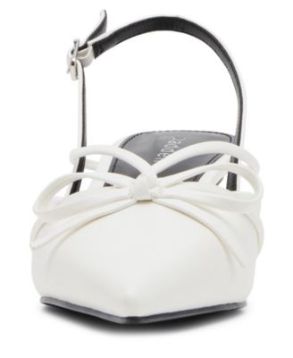 Women's Vixen Bow Slingback Kitten Heel Pumps