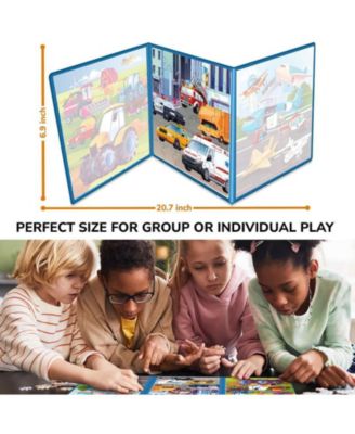 3x36 Pcs Magnetic Puzzles for Kids - Learning Dino Toy