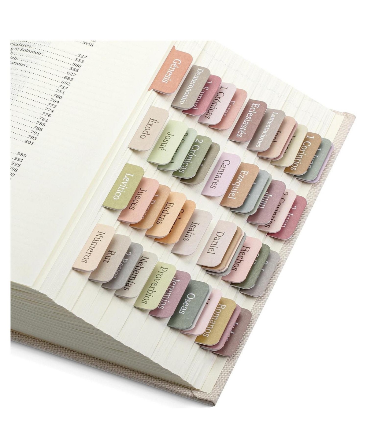 Mr. Pen Spanish Bible Tabs, 75 Tabs, Boho Theme, Laminated Bible Tabs