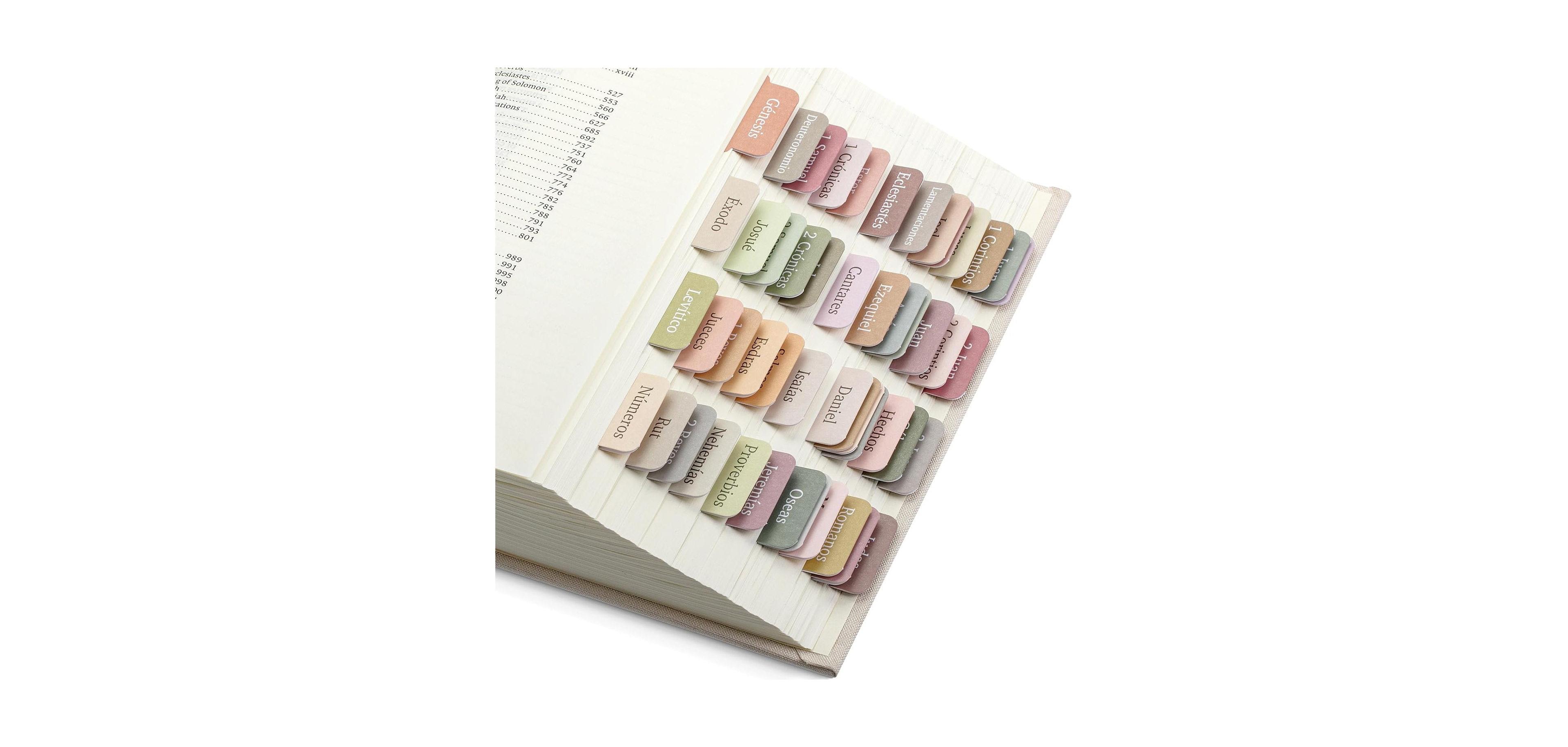 Mr. Pen Spanish Bible Tabs, 75 Tabs, Boho Theme, Laminated Bible Tabs