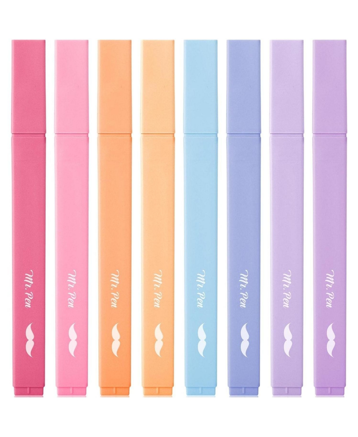 Mr. Pen Aesthetic Highlighters, 8 Pcs, Chisel Tip, Assorted Colors,