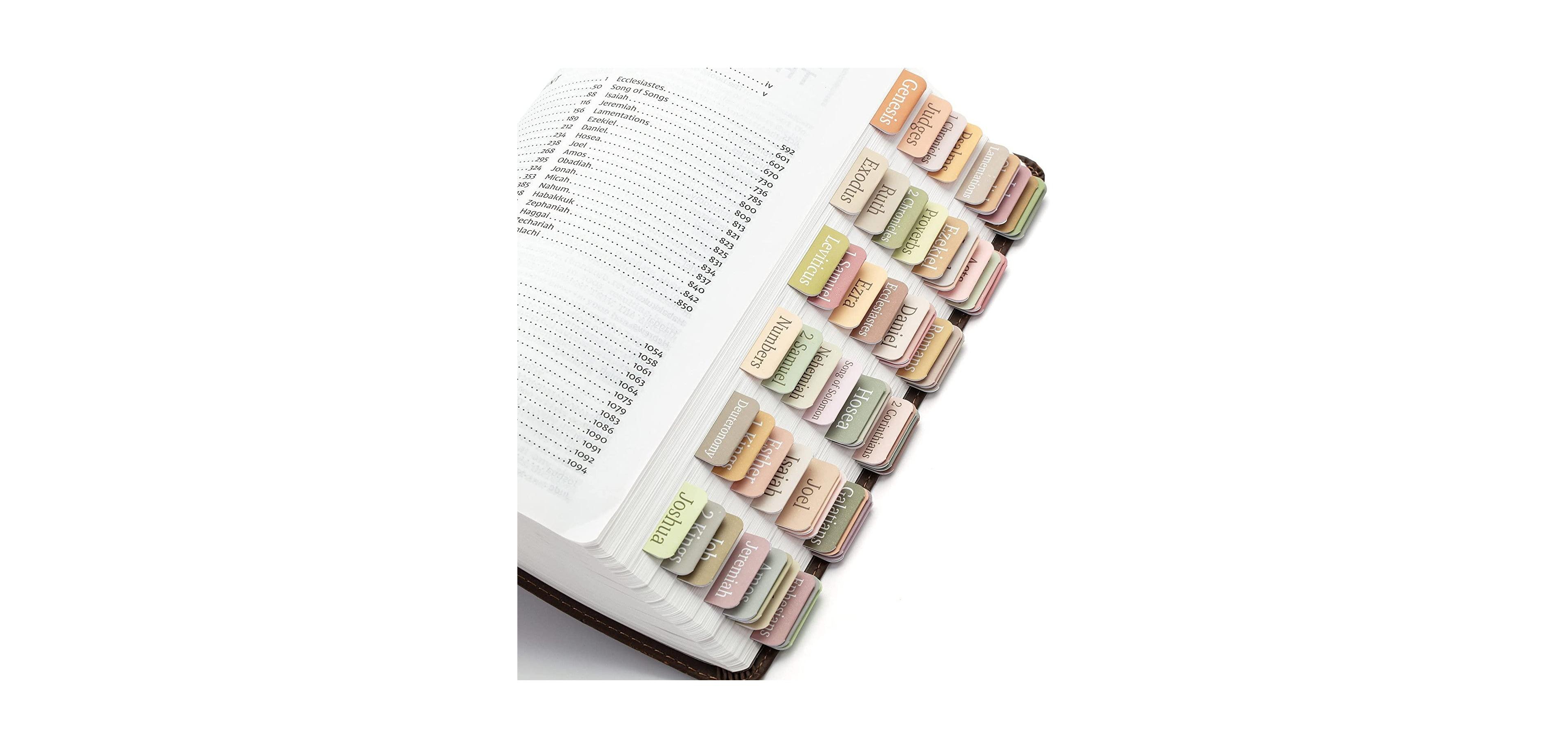 Mr. Pen Bible Tabs, 75 Tabs, Boho Theme, Laminated Bible Tabs for