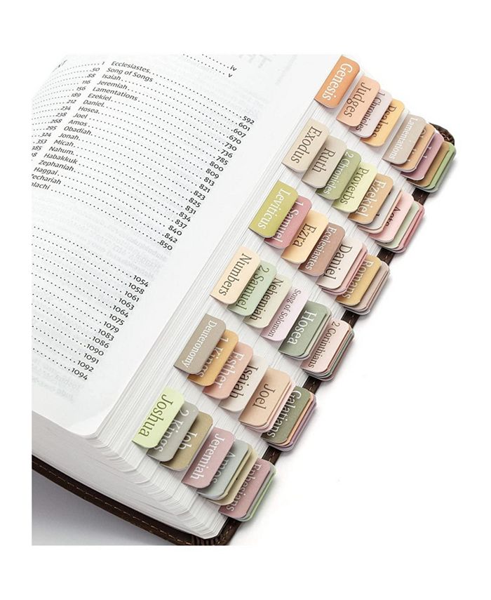 Mr. Pen Bible Tabs, 75 Tabs, Boho Theme, Laminated Bible Tabs for