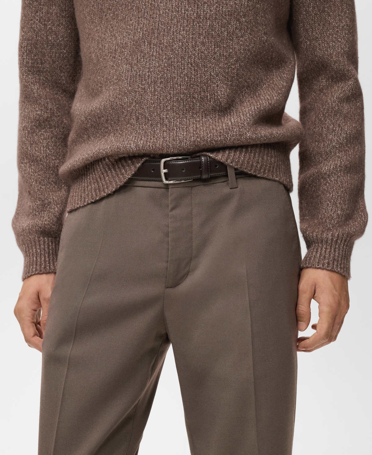 Mango Men's Regular-Fit Pleated Pants