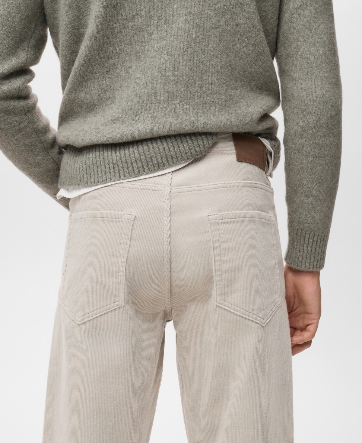 Mango Men's Corduroy Regular-Fit Pants