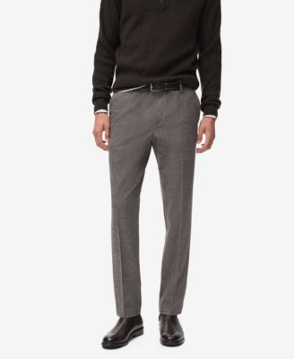 MANGO - Men's Micro-Houndstooth Flannel Pants