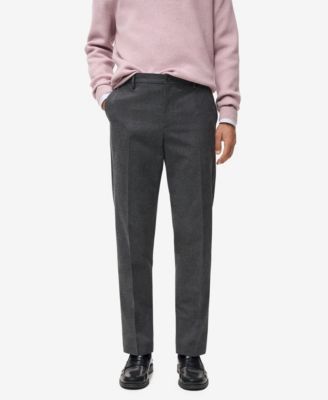 MANGO - Men's Regular-Fit Flannel Pants