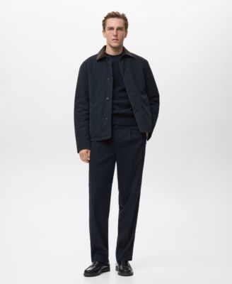 Men's Corduroy Collar Quilted Jacket