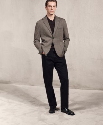 Men's Slim-Fit Micro-Houndstooth Jacket