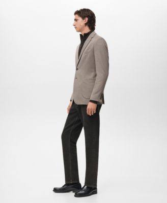 Men's Slim-Fit Micro-Houndstooth Jacket