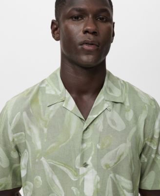 Men's Fluid Relaxed-Fit Printed Shirt