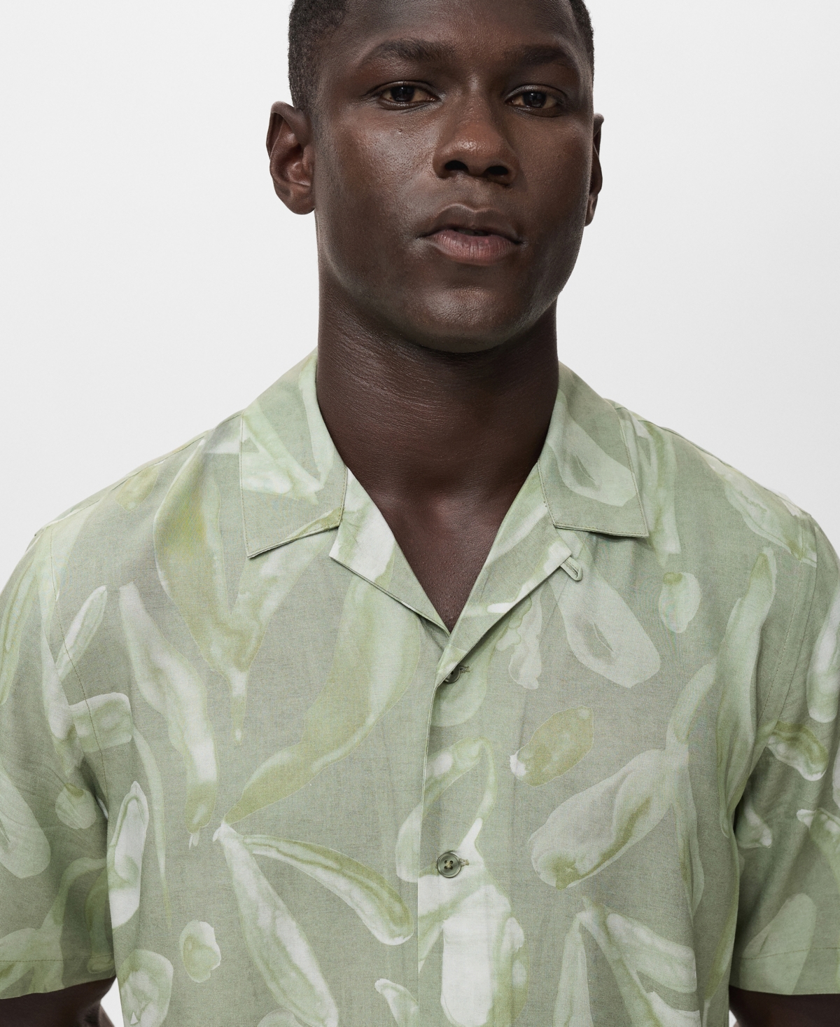 Mango Men's Fluid Relaxed-Fit Printed Shirt