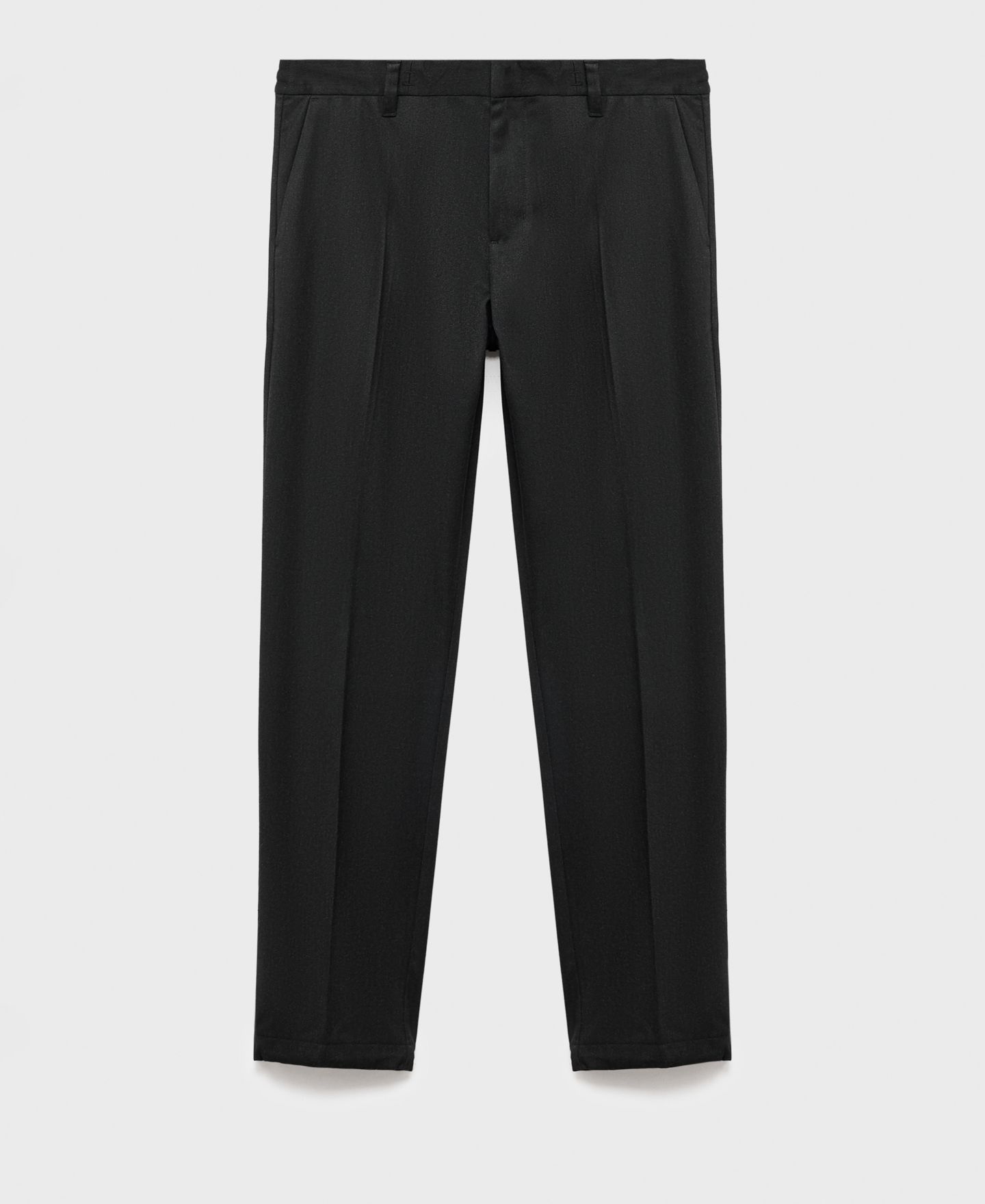 Мужские брюки Mango Slim-Fit Thermolite, цвет: Тёмный меланжевый серый — фото 7