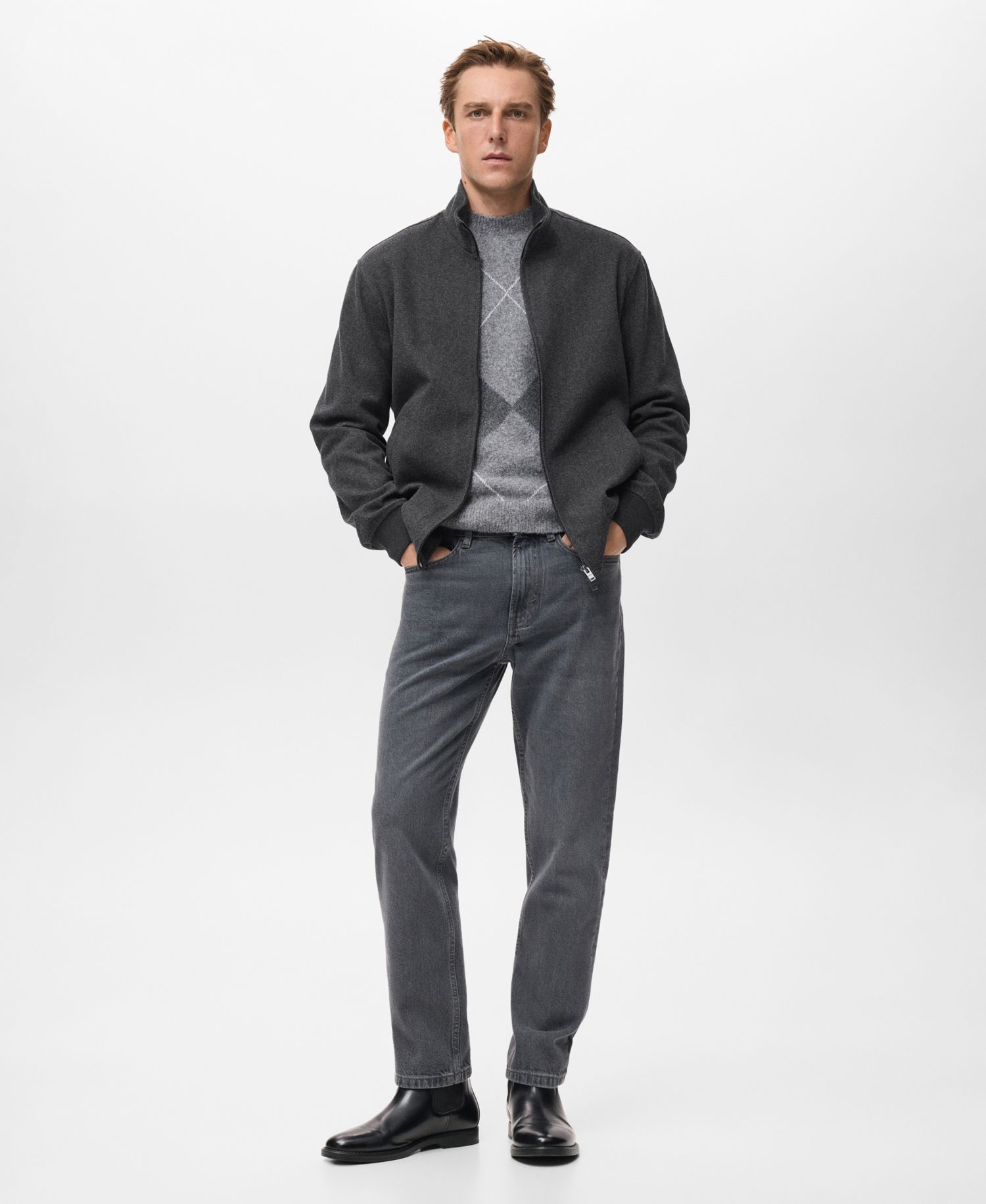 Men's Regular-Fit Zipper Jacket