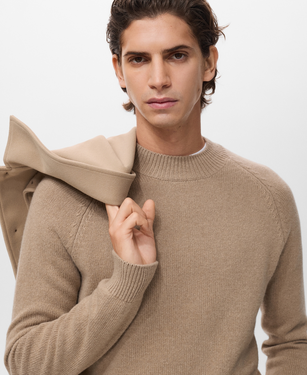 Mango Men's Wool Perkins Neck Sweater