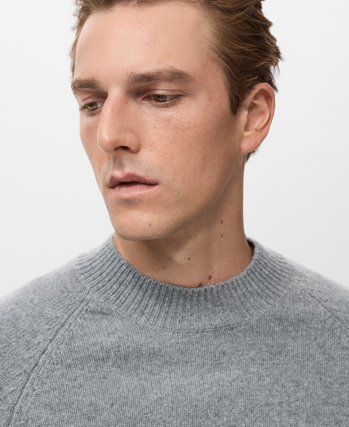 Mango Men's Wool Perkins Neck Sweater