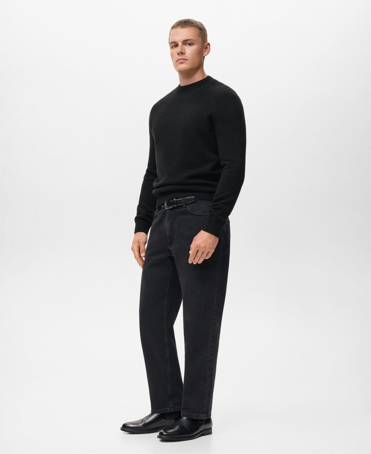 Mango Men's Wool Perkins Neck Sweater