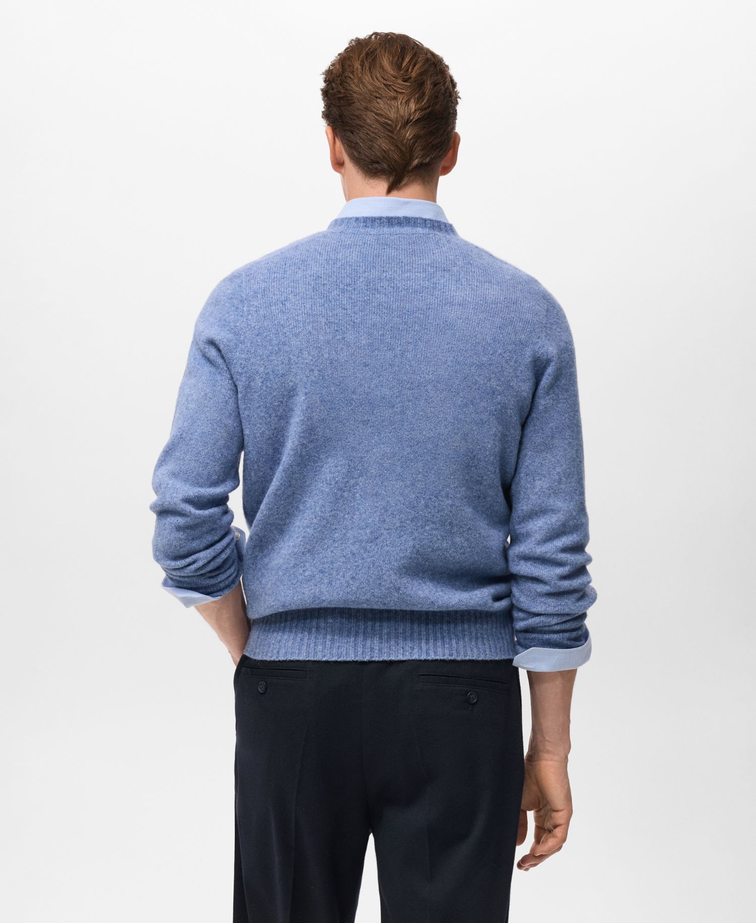 Men's Knitted Wool Blend Sweater