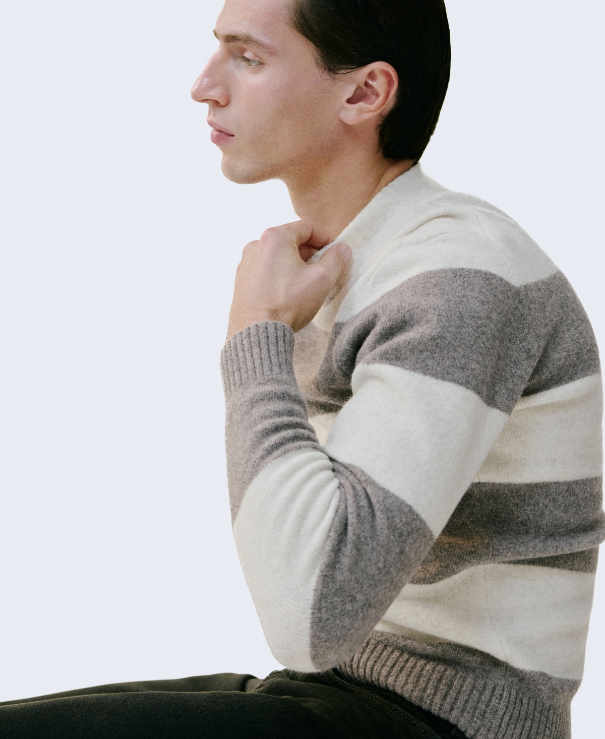 Mango Men's Wool-Blend Striped Sweater